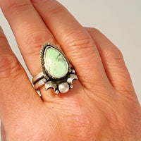 Variscite Moon Ring